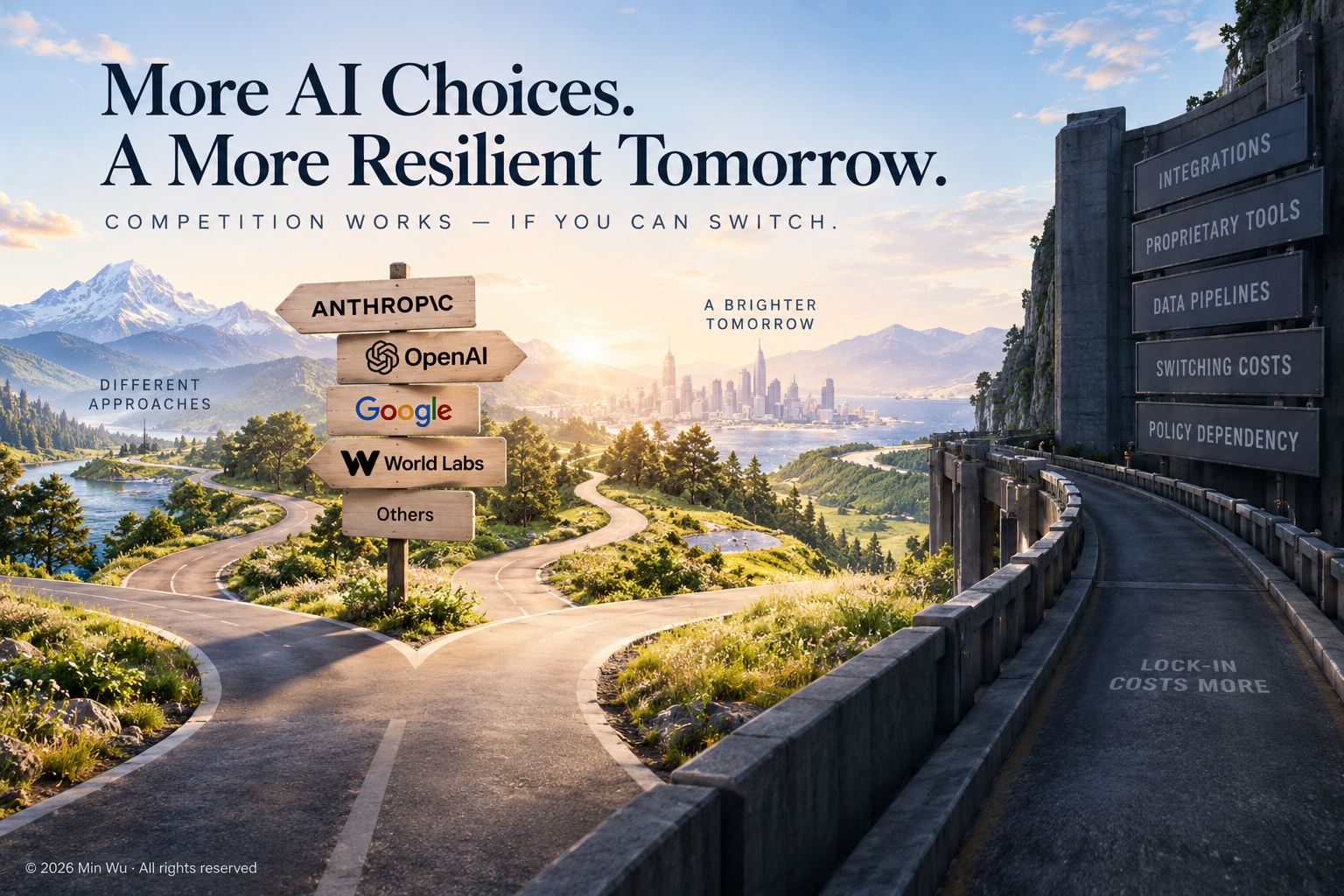 Illustration: A competitive AI market only protects enterprises if they preserve the ability to switch.