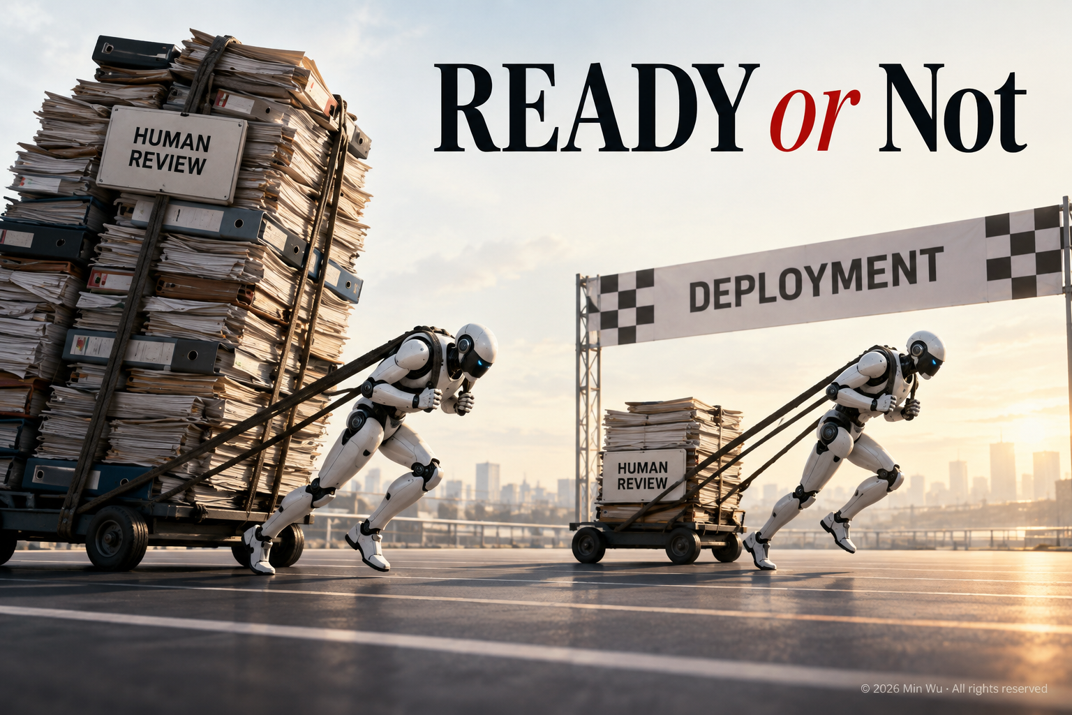 Illustration: Two agents can look nearly identical on accuracy while carrying radically different human-review burdens — the hidden cost of deployment reliability.